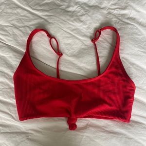 Frankies Red Bikini Knot Top